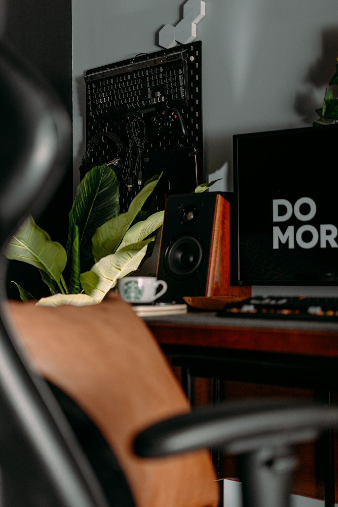Interior of a modern podcast and blog studio with acoustic panels