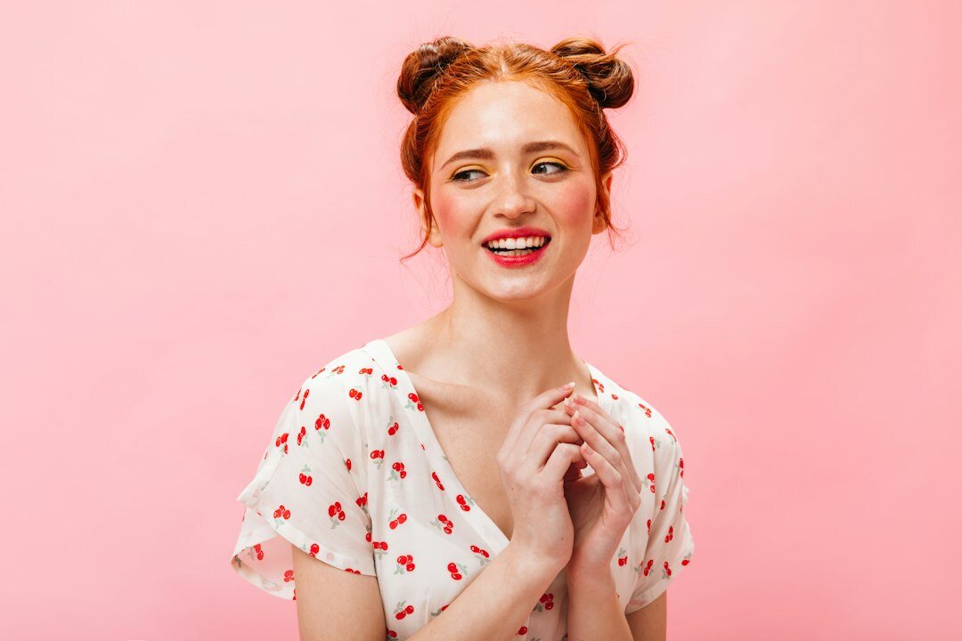 Portrait of a young Croatian woman podcast host smiling