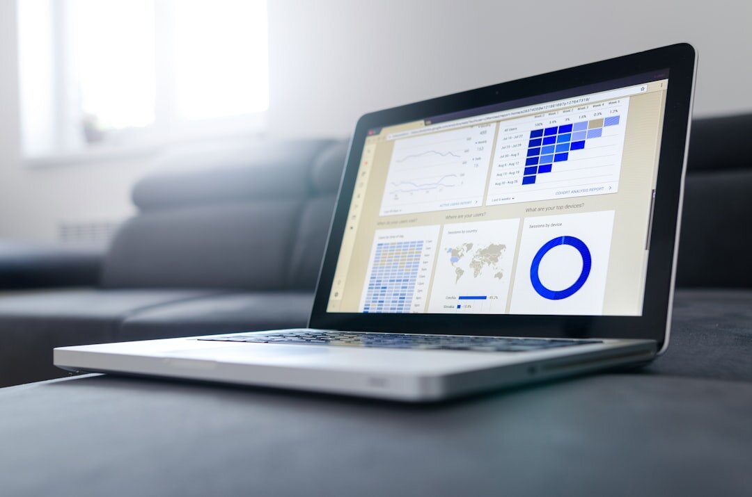 laptop with analytics