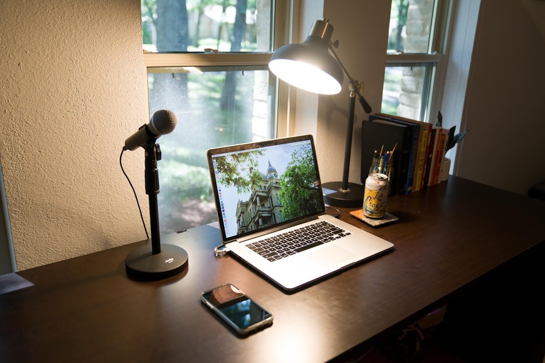 simple microphone on desk